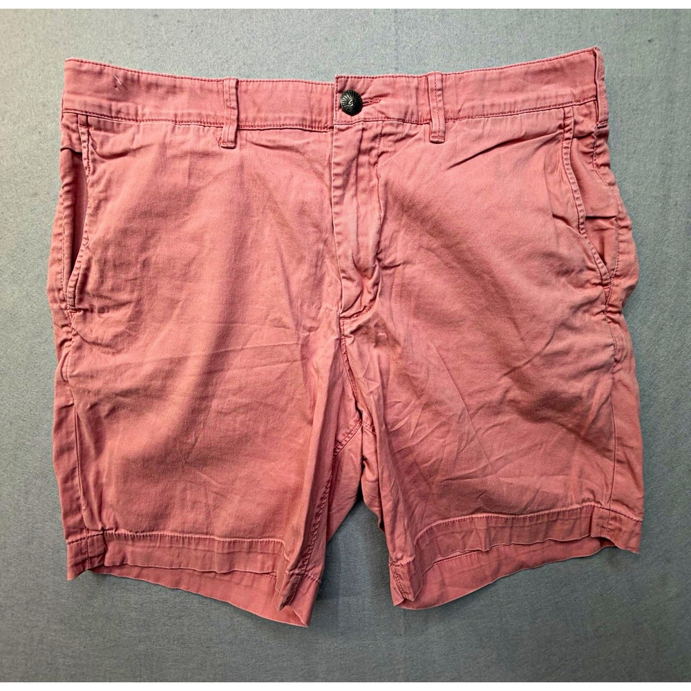 Faherty Brand Mens 32 Island Life Shorts Salmon Pink Organic Cotton Tencel Blend